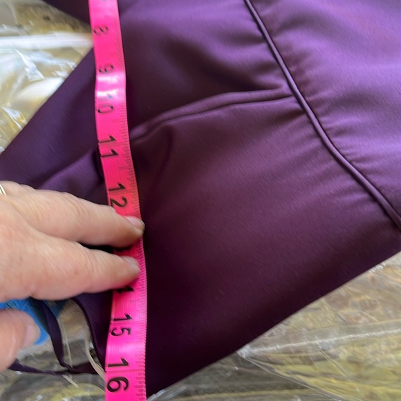 NWOT Jordan Maxi Evening Gown- Purple satin/rhinestone straps/ shawl Sz 6 - Picture 9 of 11